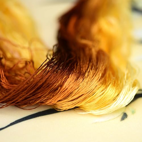 MINGGUXIUYI 4 Farben reine Maulbeerseide à 22 m, edles Seidengarn für feine Handarbeiten und Kunststickerei (13)