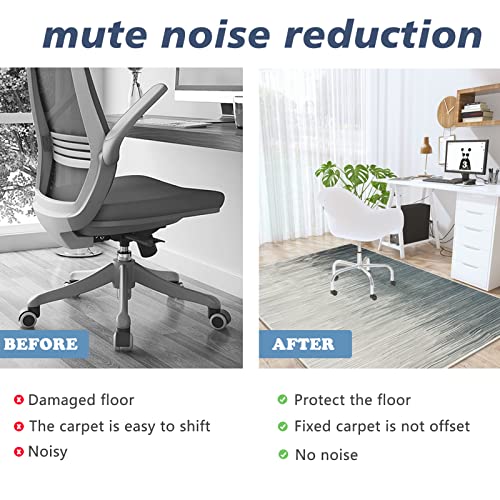 Hlimior Office Chair Mat For Hardwood Floor, Anti-Slip Desk Chair Mat, Chair Rugs Floor Protectors Mat, Computer Chair Mat For Rolling Chair, Chair Carpet Mat For Home Office（36"X48"） #TOP4