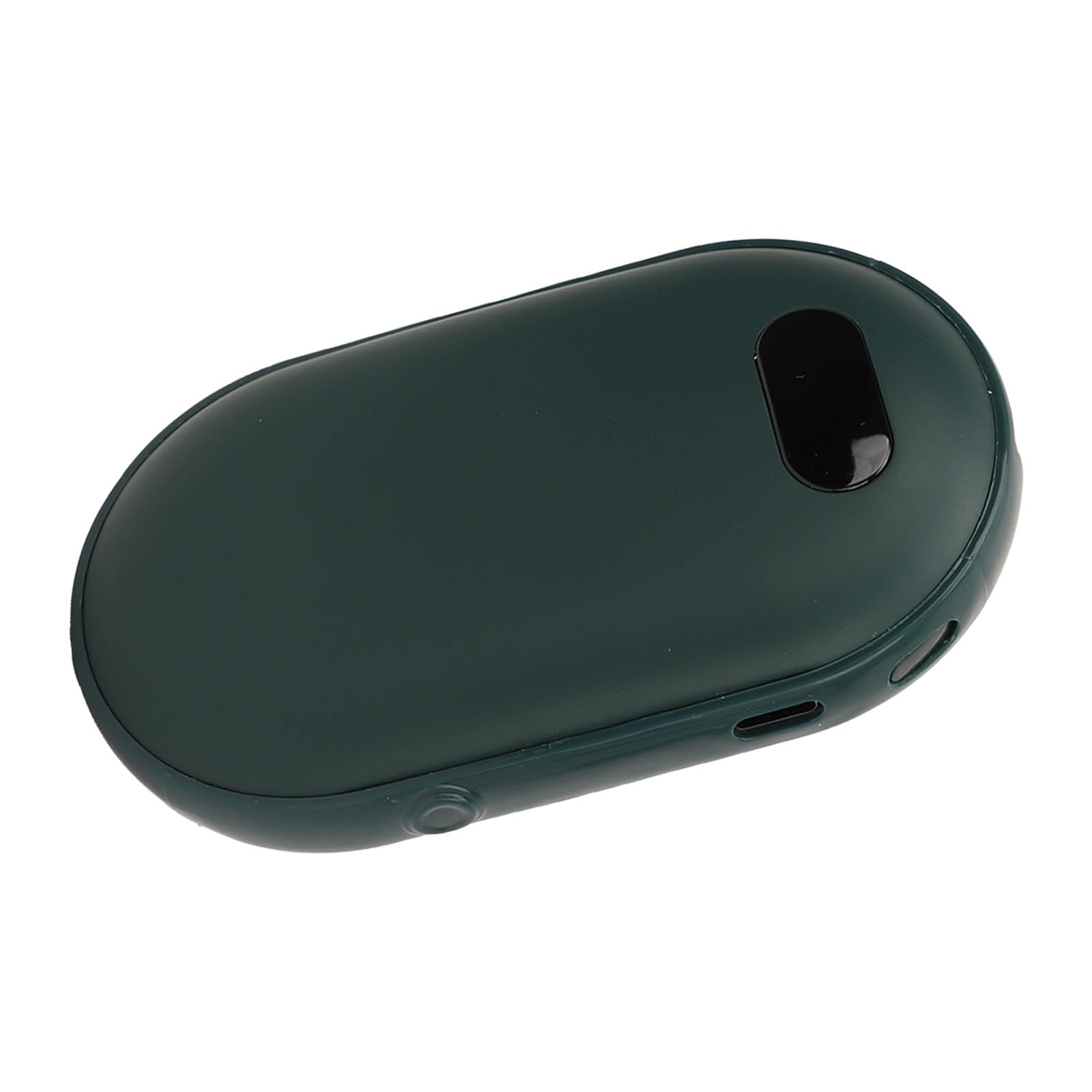 Chauffe-Mains électrique, Rechargeable par USB 2 en 1, Batterie 6000 MAh, Portable, Doux pour la Peau, avec Lanière pour la Randonnée et Le Ski (Green)