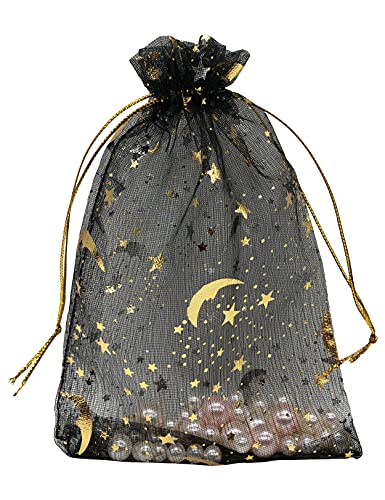 Jexila 100 Pcs Black Moon Bags