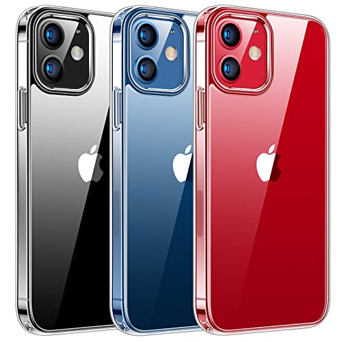 TORRAS Anti-Vergilbung für iPhone 12 Hülle, iPhone 12 Pro Hülle Durchsichtig 3,66m Militärschutz...