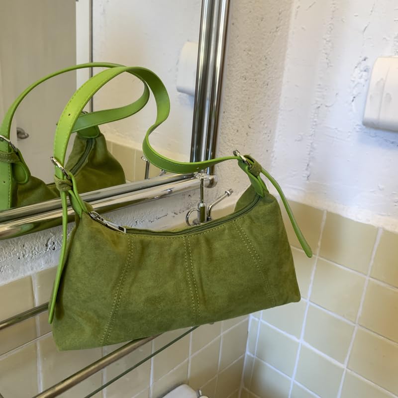 Suede Shoulder Bag Armpit Bag Crescent Hobo Bag for Women Work Travel Daily Use2