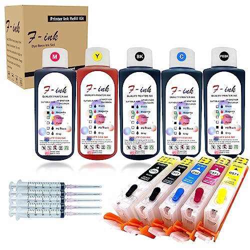 Kits de recharge d'encre CLI-571 PGI-570 pour imprimantes PIXMA TS5052 et MG5752