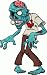 Zombie Eyes Car Bumper Sticker Decal 3"x 5"