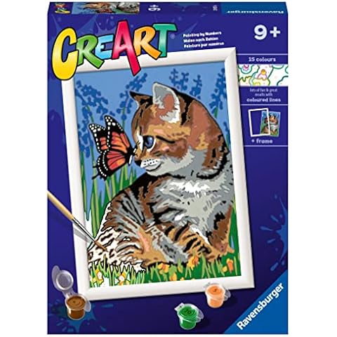 Juego de Pintura por Números Gatito y Mariposa de Ravensburger Cover