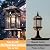 Bronze Post Light 2 Packs, Hardwired Anti-Rust Exterior Light Fixture Brown, Waterproof Outside Lamp Post with Pier Mount, Exterior Pole Lantern for Garden Yard Patio Path
