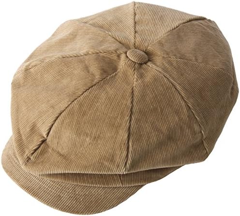 RaOn N299 New Corduroy 8 Panel Winter Newsboy Cap Cabbie Flat Golf Gatsby Driving Hat (Brown)