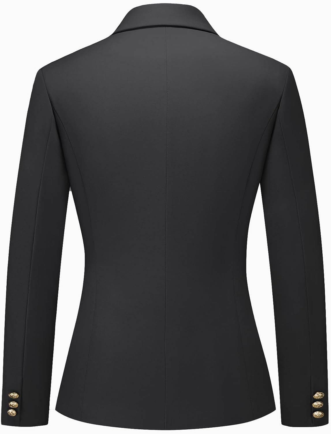 MODFUL Women's Double Breasted Blazer and Pants Set Gold Button Suit for Office Work - Image 5