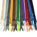 20" Length #5 Open End Zippers with Plastic Teeth, Cream, Bias Bespoke Brand