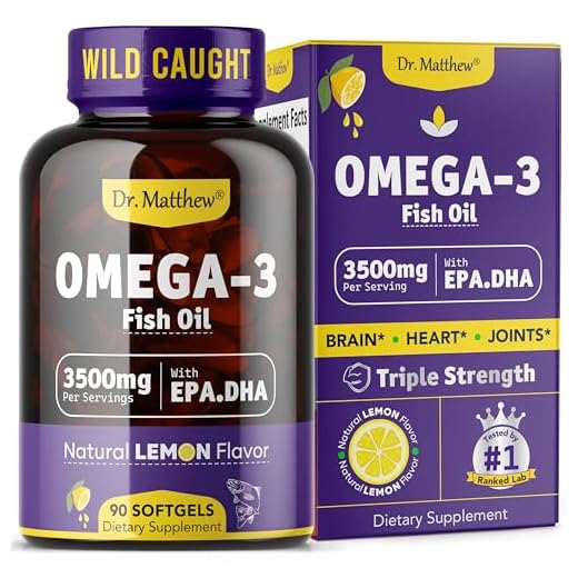 Best Fish Oil Omega 3 Supplement for Women & Men. Heart Health, Brain & Eye. 3,000mg Omega 3 Fatty Acids (EPA DHA) Vitamin E. Triple Strength, iFOS Certified, High Potency Burpless Fish Oil Pills