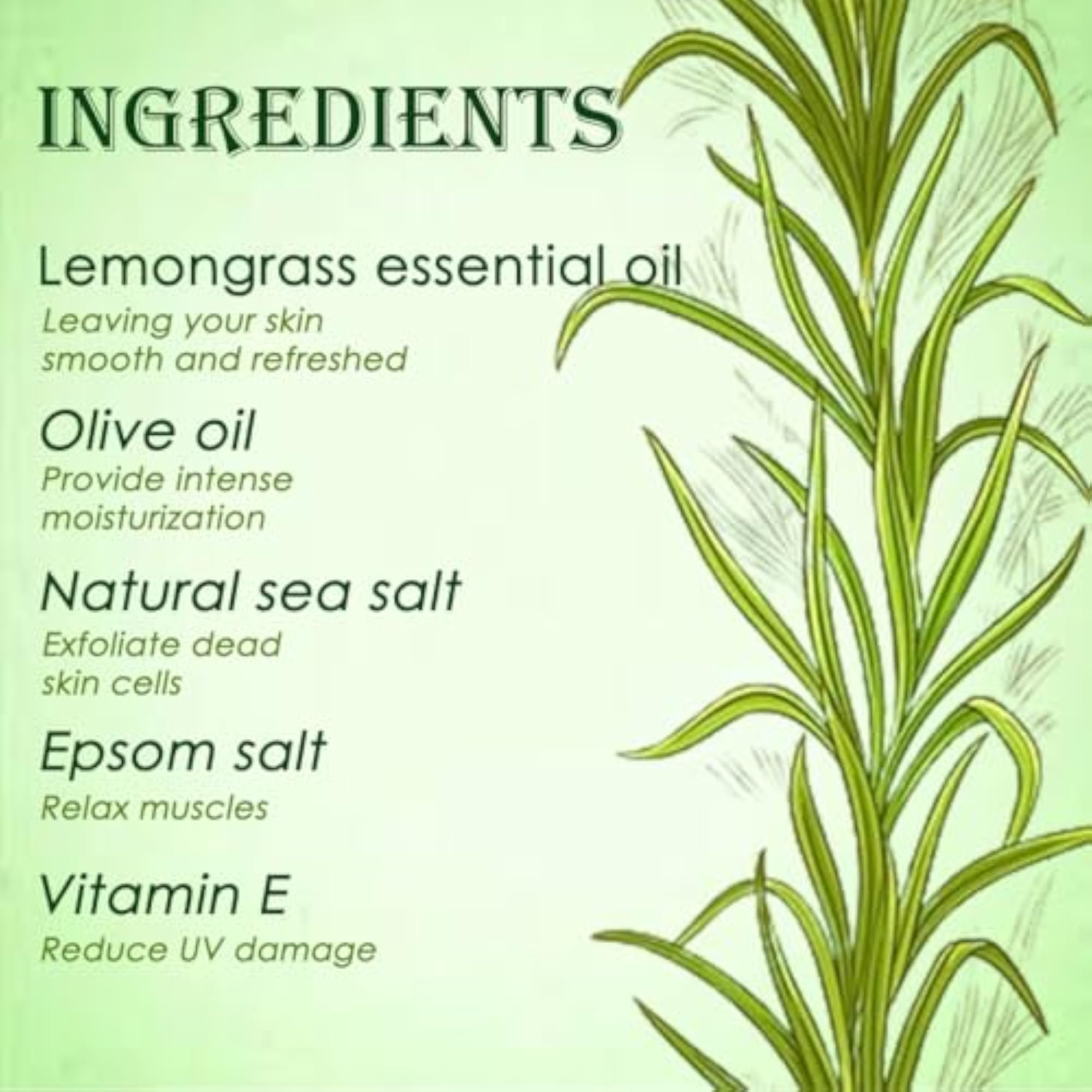 Dead Sea Salt & Lemongrass Bath Salt Combo Pack for Relaxation