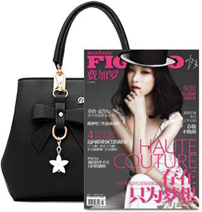Top-handle Handbags Purse for Women Small Satchel PU Leather Shoulder Crossbody Bag with Bowtie Pendant | Small
