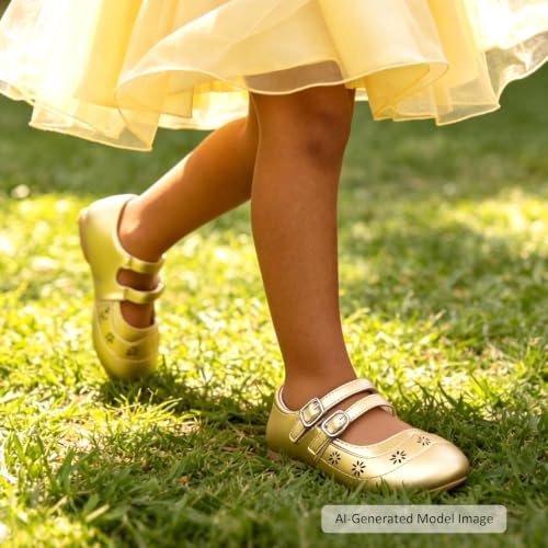 Image of Felix & Flora Toddler Flower Girl Dress Shoes - Baby Girl Ballet Mary Jane Flats for Party School Wedding