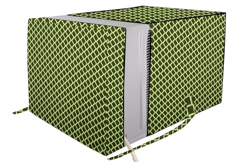 Image of The Furnishing Tree Elastic fit waterproof Polyester window ac cover compatible for Blue Star 2 Ton WID324L Dustproof cover for inner and outer section, Check Military