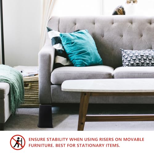 image for HANIHUA Bed Risers 8 inch Heavy Duty, 4 Pack Oversized Furniture Riser