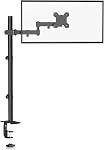 Bracwiser Single Fully Adjustable Monitor Arm Stand Mount Fits One Screen 13-32 inch 22lbs for Monitor Computer Screen 13 15 17 19 20 22 23 24 26 27 30 32 inch VESA 75 100 (MD7421)…