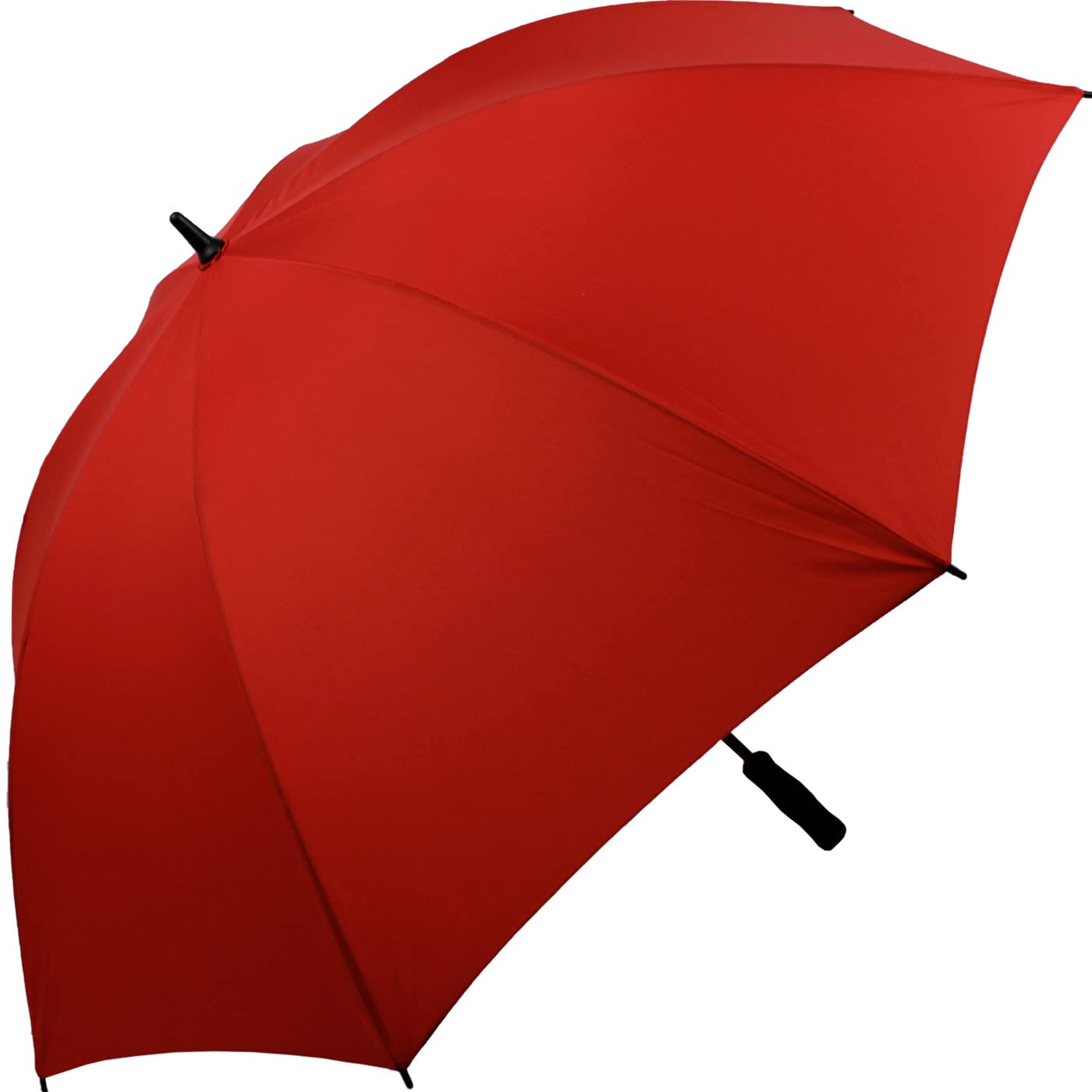 iX-brella Full-Fiber XXL - Paraguas de golf (130 cm, ligero, resistente a las tormentas con mango suave), rojo oscuro, 130 cm