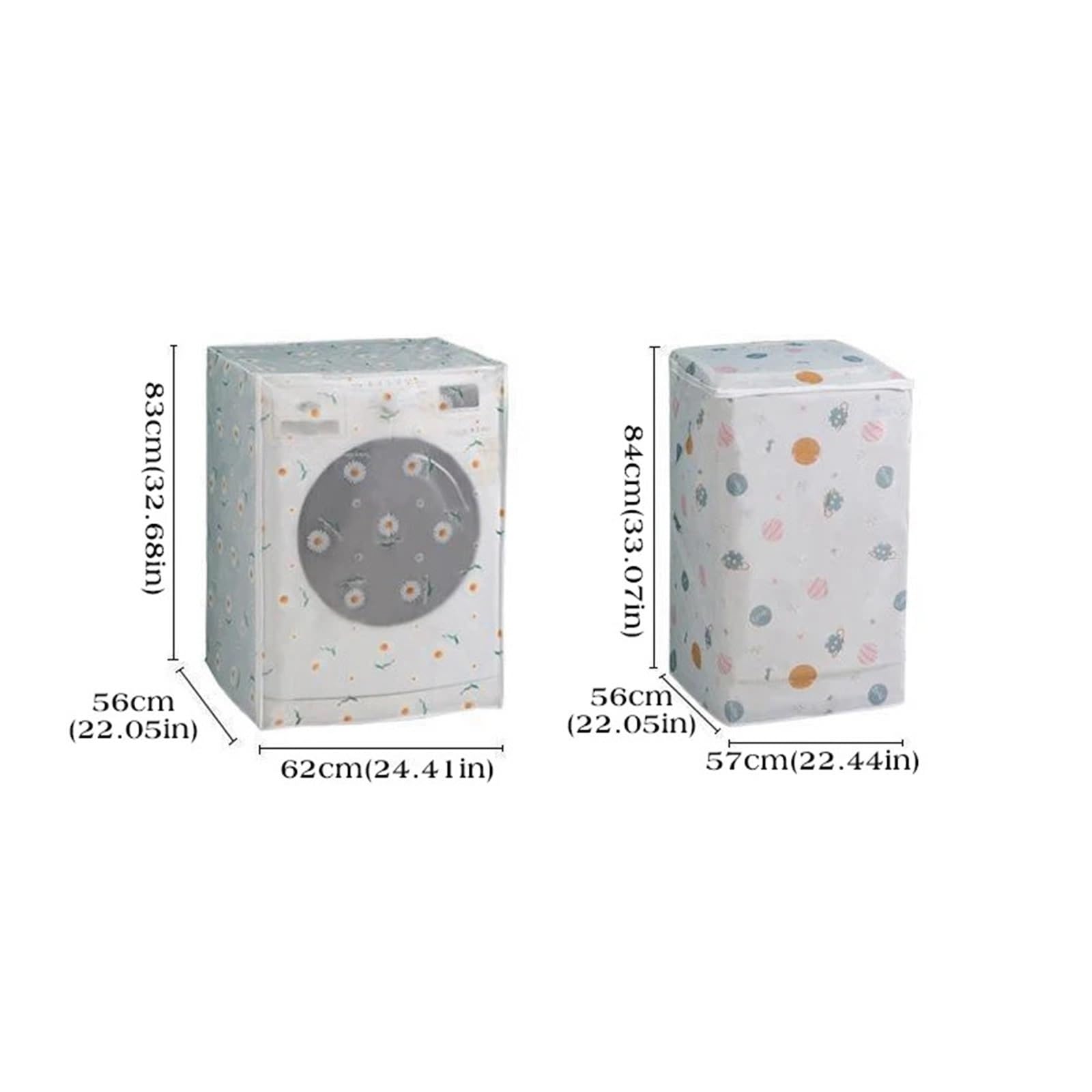 2 pezzi PEVA copertura for protezione solare for lavatrice custodia impermeabile giacca protettiva for parte anteriore superiore aperta per Interno(Front cover A)