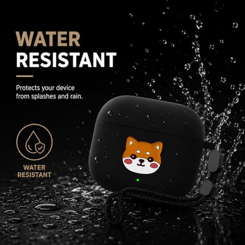 Image of Anvique Silicone Case for OnePlus Buds 4 Pro,Shockproof Protective Cover, Scratch Resistant, Lightweight, Precise Fit with Charging Access (Shiba Dog Lanyard)