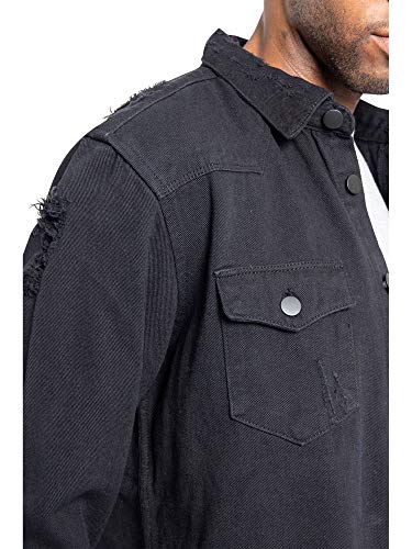 Image of VICTORIOUS Men's Distressed Denim Jacket