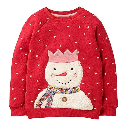 Children's Sweater Cartoon Polka dot red Christmas Snowman Clothing Round Neck Pullover Girl's Sweater New Year