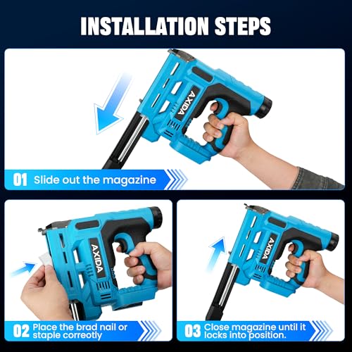Power Brad Nailers with Two Batteries, 2 in 1 Cordless Nail Gun, 18 Gauge Electric Staple Guns for Upholstery & Carpentry - Image 6