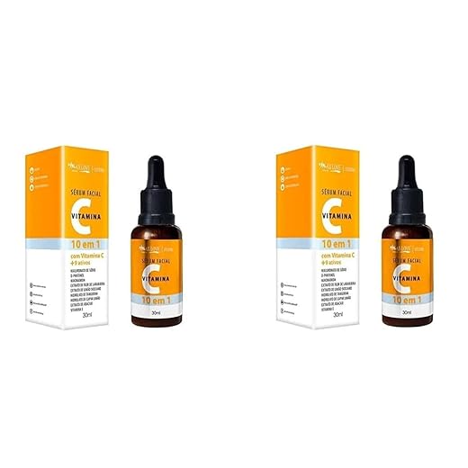Makelovers Kit 2 Unidades - Sérum Facial Vitamina C 10 Em 1 Pele Hidratada Macia E Iluminada 30Ml Max Love