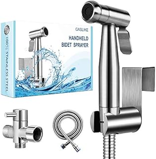 Handheld Bidet Sprayer for Toilet, Stainless Steel Bathroom Bidet Sprayer Set with Anti-Leaking Hose & 2 Water Pressure, Perfect for Feminine Wash, Baby Cloth Diaper Cleaning & Pets Shower