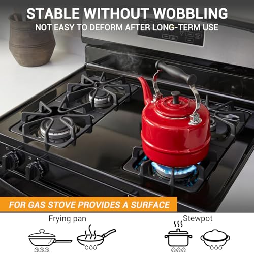 Image of Upgraded W10447925 Gas Stove Burner Replacement for Whirlpool Stove Parts,Cast Iron Stove Grate Kenmore Maytag Gas Range Part Amana Inglis Kirkland Cooktop Stove Accessories 4Pcs Stove Top Grates Rack