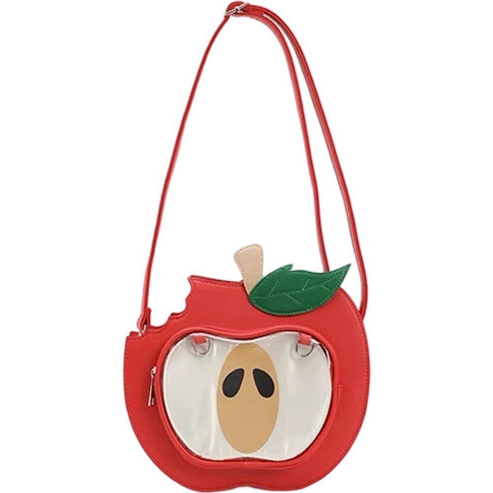 Sslvya Y2k Apples Ita Backpack for Women, Kawaii Crossbody Bag Diy Pin Display Shoulder Purse for Anime Lovers Cosplay Fans