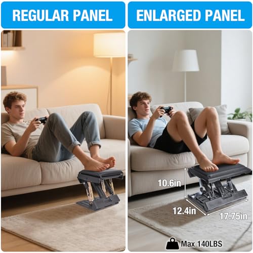 Scalebeard-Foot-Rest-for-Under-Desk-at-WorkHeight-Adjustable-Infinite-Angle-Ergonomic-Foldable-Footrest-for-Office-GamingComputer-Removable-Pad-Desk-Foot-Stool-with-Massage-Beadsfor-All-Seasons