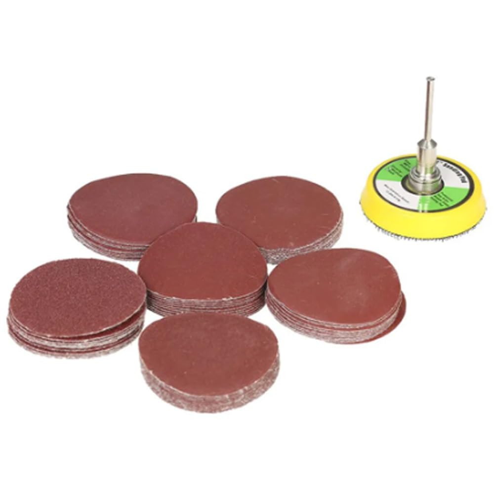 VACUBXBY Kit Papier De Verre 50 Mm 100 à 7000 + 2 Blocs De Ponçage Main – Disques Abrasifs Velcro Humide/Sec Pour Bois, Auto, Métal