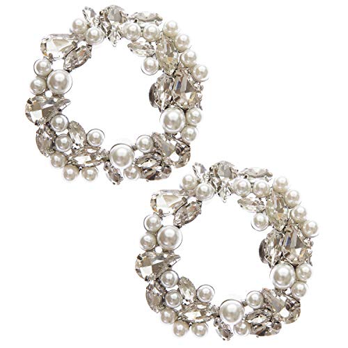 Love Shoes 2 clips para zapatos, hebilla de hebilla plateada, pedrería, cristales, joyas, zapatos Most Glam Buckle, plata, Talla única Cover