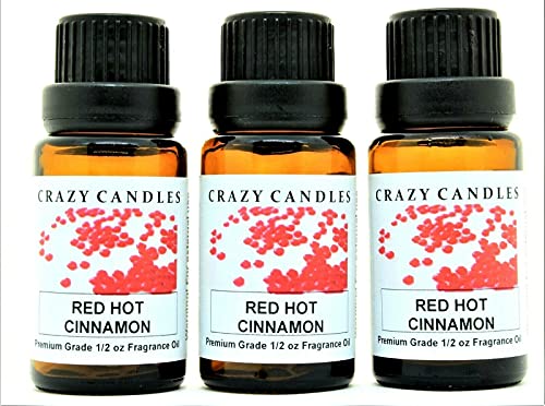 Red Hot Cinnamon Fragrance Oil 3x15ml Made in USA