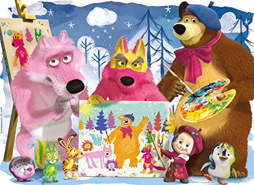 Liscianigiochi - Maxi Puzzle de Masha y el Oso de 60 piezas - Puzle para niños a partir de 3 años - 92987