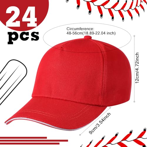 Image of Shyyween Kids Baseball Caps Youth Adjustable Plain Baseball Hats Cotton Blank Hats Bulk for Girls Boys Sport Team