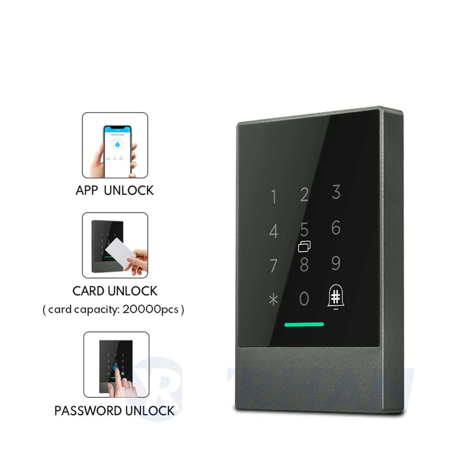 Inteligentny zamek do drzwi, IP66. Wodoodporna kontrola aplikacji Bluetooth Control System Smart Lock