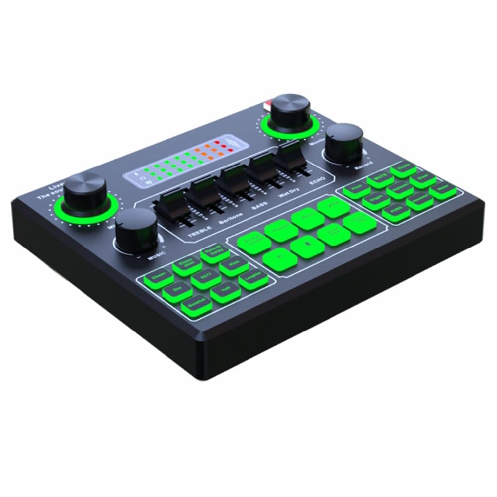 DJ-Controller, Live-Soundkarte, professionelle Aufnahme, tragbarer Mixer, Sound, Live-Übertragung, Soundkarte