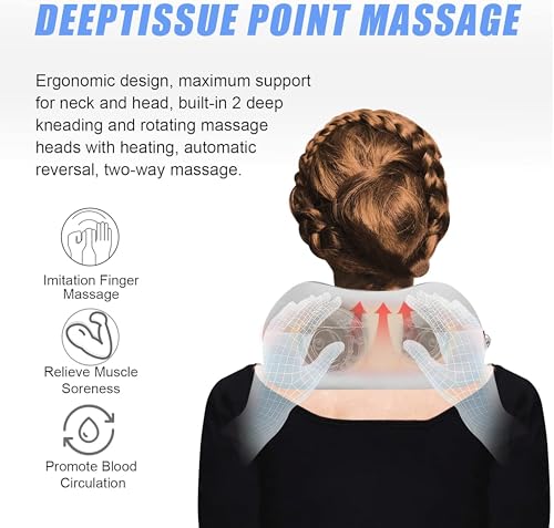 Image of Dealsure Neck Massager | Handheld Neck Massager For Cervical Pain with Vibration, Magnetic & Far Infrared Therapy for Neck, Shoulder & Muscle Relaxation