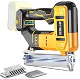 18 Gauge Cordless Brad Nailer & Staple Gun for Dewalt 20V MAX Battery, 2-in-1 Battery Powered Electric Nail Gun with 1000 Nails for Woodworking, DIY, Framing & Home Improvement (No Battery)