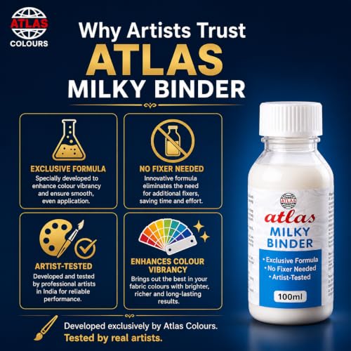 Kitoarts Atlas Colours Milky Binder for Fabric Printing, 100 ml - Image 6