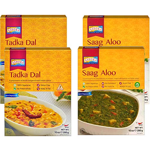 Ashoka - RTE (Combo #2), Tadka Dal & Saag Aloo (4 Pack), Ready to Eat Meals - //coolthings.us
