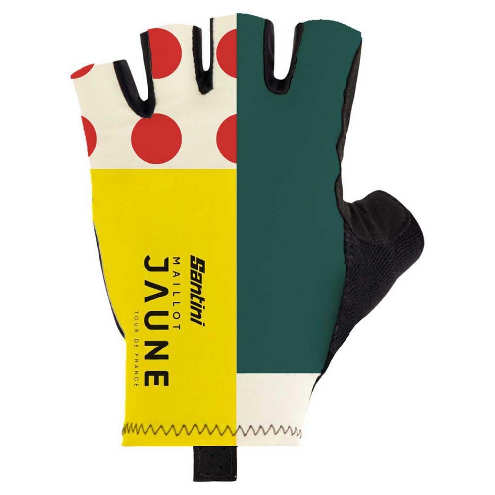 Santini Combo Tour De France Official General Leader Short Gloves M