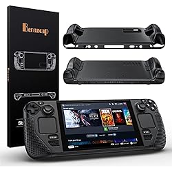 Ventilador Stem Benazcap Carcasa Antideslizante Antihuellas para la Consola Valve Steam Deck OLED 2023/Steam Deck 2021, Funda Protectora de Silicona Antigolpes, Negra