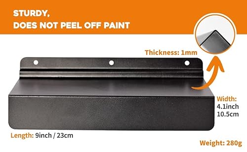 Ispneay Slat Wall Slatwall Shelf Shelves - 4Pcs Metal Shoe Shelves Slatwall Accessories Paneling Panel Hanging For Wall Home Shoe Stores Boutiques Supplies 3.8 X 9 Inch Black #TOP6