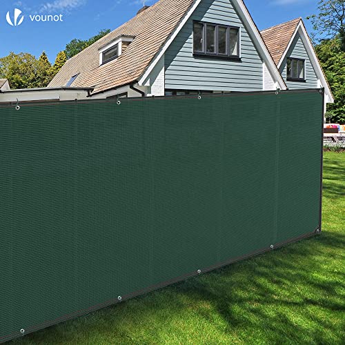 Image of VOUNOT Privacy Netting 1.8x20m Garden Screening 230 g /m HDPE Shading Net, 95% Shading Rate UV-Resistant, Tear-Resistant Windbreak Fencing with Holes and Cable Ties, Green