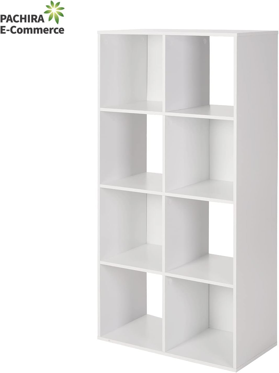 PACHIRA E-Commerce US Storage Cabinet 8-Cube, Bookcase with Wooden Frame, Open Closet Standing Nursery Book Shelving Organizer Fits 11 Inch Storage Bin, White White-new 1 (8-CUBE)