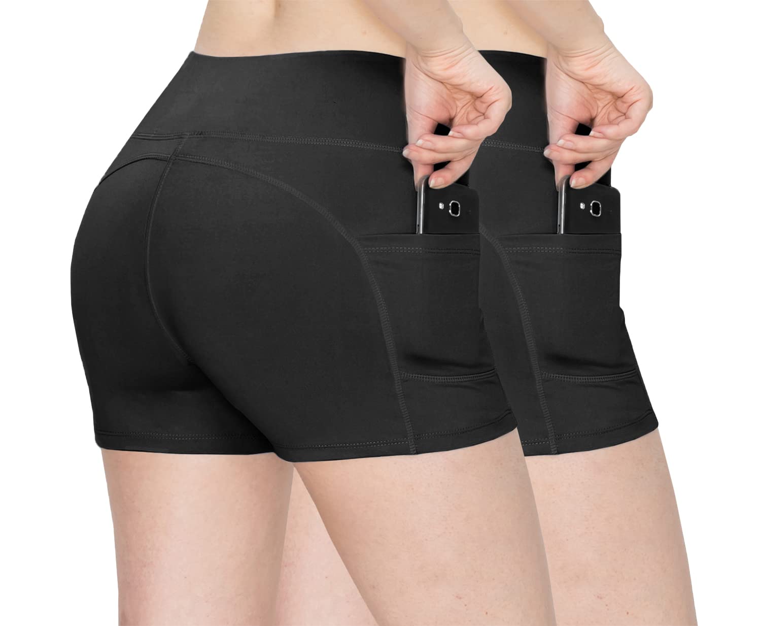 3 Pack Yoga Shorts – Super Soft Slip Shorts for Women