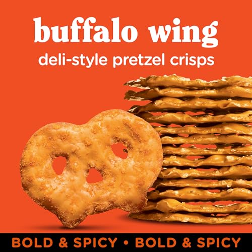 Image of Snack Factory Buffalo Wing Pretzel Crisps, Non-GMO, 7.2 OZ Resealable Bag, (Pack of 2)
