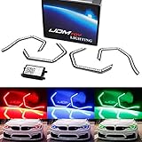 iJDMTOY 4pc Concept M4 Iconic Style RGB Multi-Color LED Angel Eye Kit w/Smart Phone WIFI Remote...